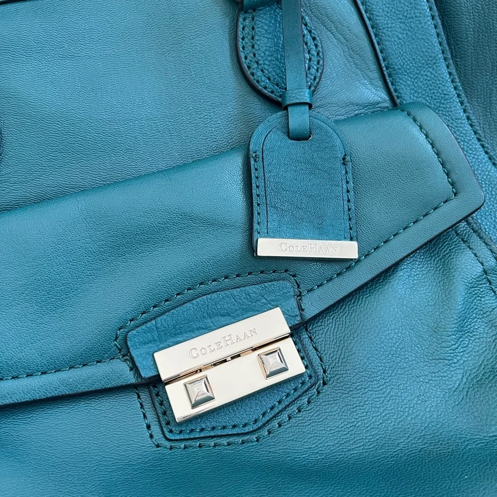Cole Haan Teal Leather Satchel